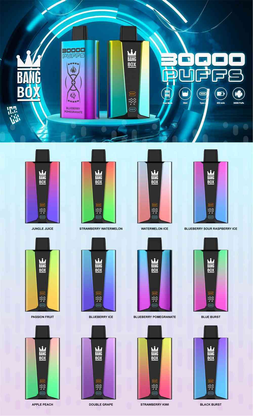 Bang Box 30000 Puffs Disposable Vape Wholesale 6