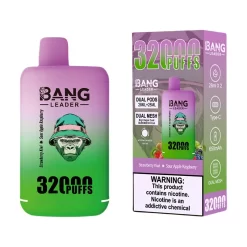Bang Leader 32000 Puffs διπλής γεύσης μίας χρήσης Vape Φράουλα ακτινίδιο & ξινόμηλο βατόμουρο