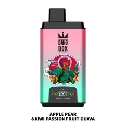 Bang Box 50000 Puffs Doble Sabor Vape Desechable al por mayor Manzana Pera y Kiwi Fruta de la Pasión Guayaba