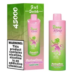 Bang King Triple 45000 Puffs 3en1 Vape Desechable Mayorista Fresa Plátano y Frambuesa Sandía y Lima Limón