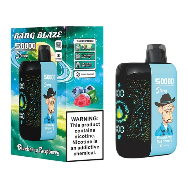 Bang Blaze Starry 50000 Puffs Disposable Vape EU Warehouse blueberry raspberry