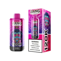 Bang Legend 120K Puffs 5 in 1 Disposable Vape Wholesale Blueberry Raspberry & Peach Mango Watermelon & Cherry Cola & Grape Blackberry Ice & Mango Peach Apricot