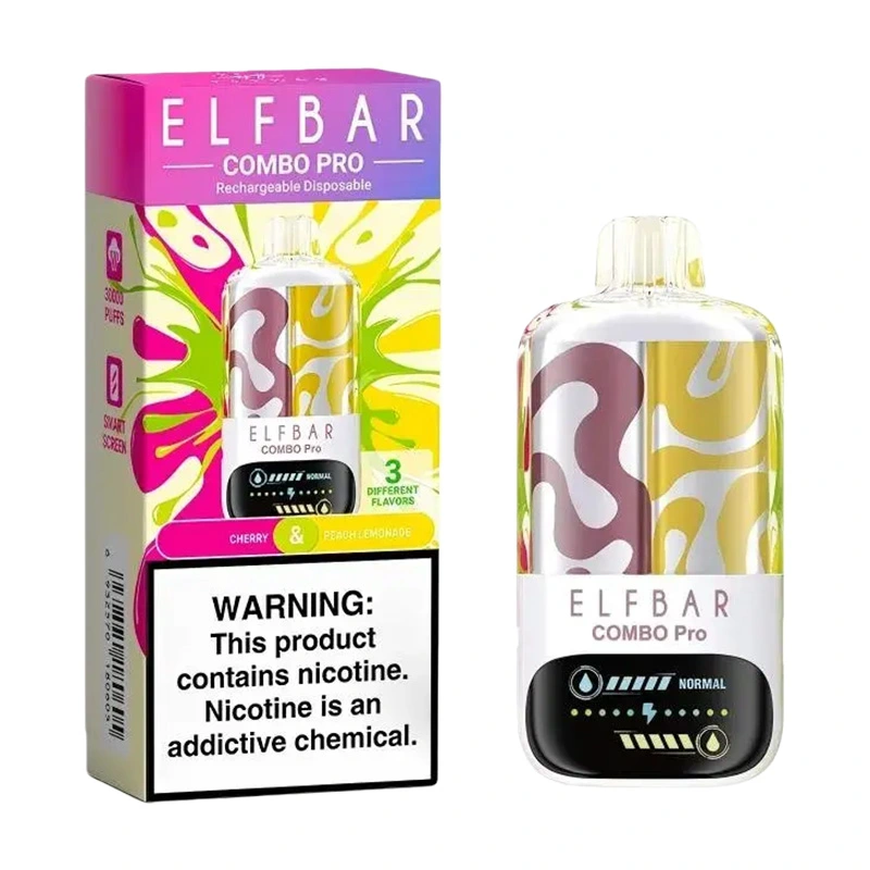 Elf Bar Combo 30000 Pro 30K Puffs Disposable Vape Wholesale Cherry Peach Lemonade