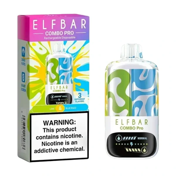 Elf Bar Combo 30000 Pro 30K Puffs Disposable Vape Wholesale Lime Blue Razz
