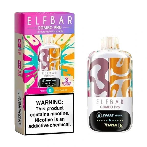 Elf Bar Combo 30000 Pro 30K Puffs Disposable Vape Wholesale Peach Triple Mango
