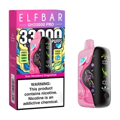 Elf Bar GH33000 Pro 33000 Puffs Disposable Vape Wholesale Sour Strawberry Dragonfruit