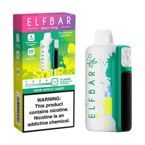 Elf Bar Sour King 30000 Puffs Disposable Vape Wholesale Sour Apple Candy