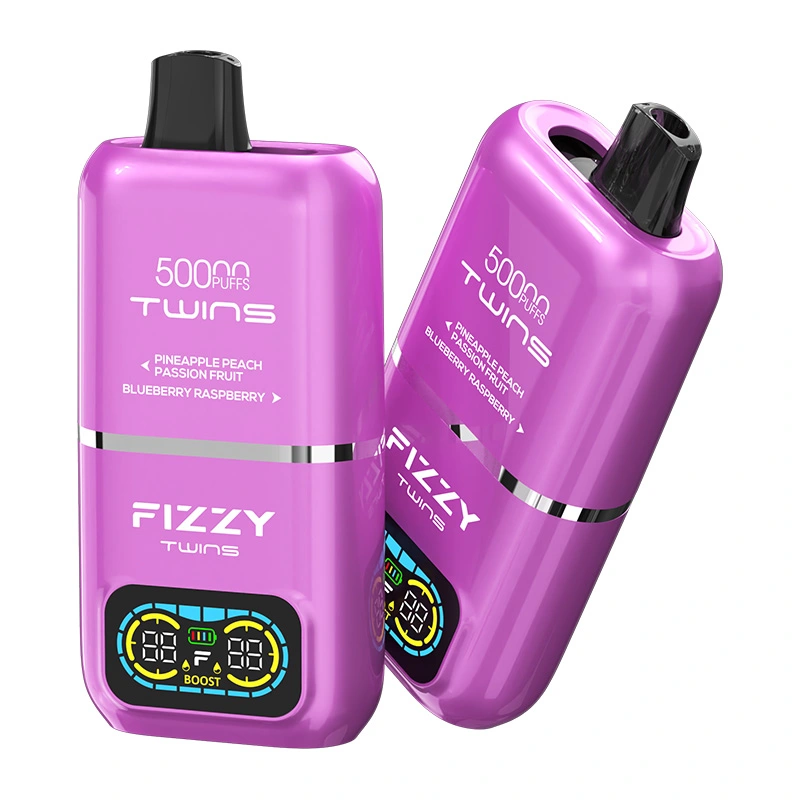 Fizzy Twins 50000 Puffs 2 in 1 Double Flavor Disposable Vape Pineapple peach passion fruit & Blueberry raspberry