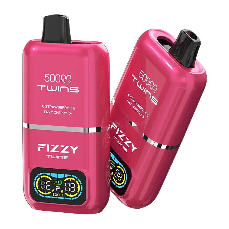 Fizzy Twins 50000 Puffs 2 in 1 Double Flavor Disposable Vape Strawberry ice & Fizzy cherry