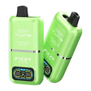 Fizzy Twins 50000 Puffs 2 in 1 Double Flavor Disposable Vape Watermelon ice & Lemon lime