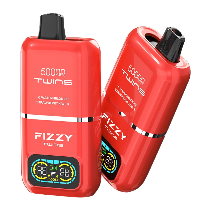 Fizzy Twins 50000 Puffs 2 in 1 Double Flavor Disposable Vape Watermelon ice & Strawberry kiwi
