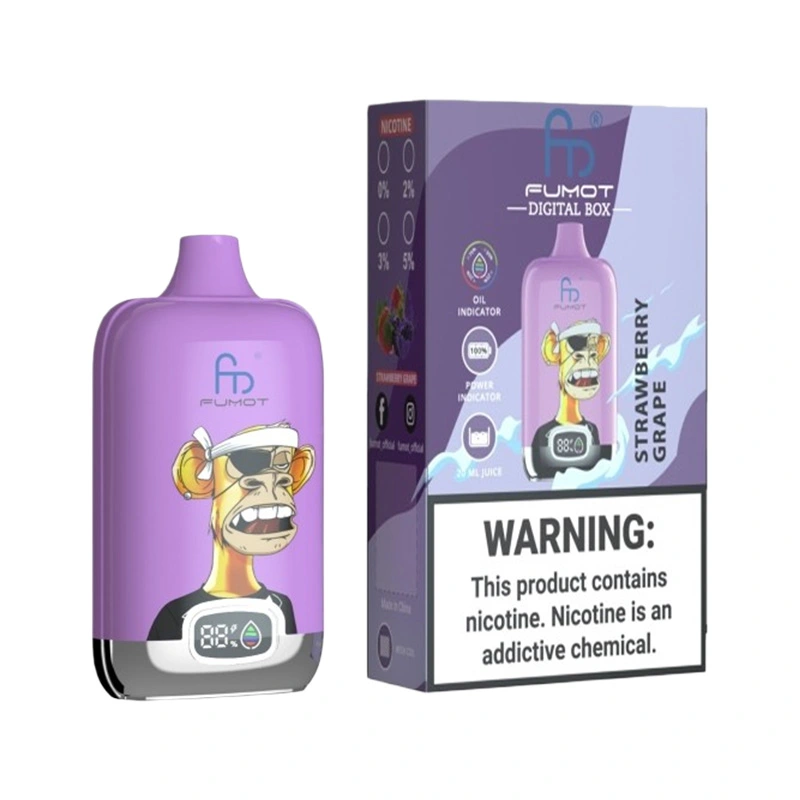 Fumot Digital Box 12000 Puffs Disposable Vape EU Warehouse strawberry grape