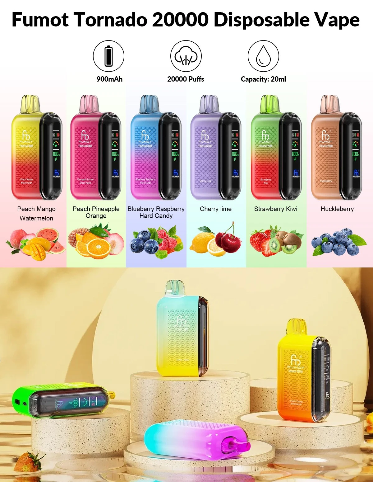 Fumot Tornado 20000 Puffs Disposable Vape EU Warehouse Fumot Tornado 20000 Puffs Disposable Vape EU Warehouse