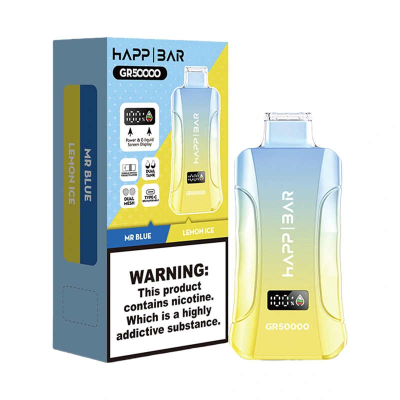 Happ Bar GR50000 50K Puffs Disposable Vape Wholesale Mr Blue & Lemon Ice