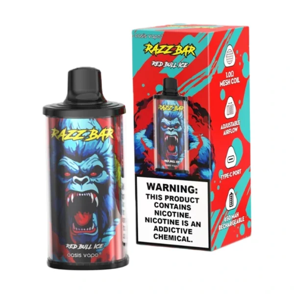 Razz Bar 15000 Puffs 2% 5% Nic Disposable Vape Wholesale red bull ice