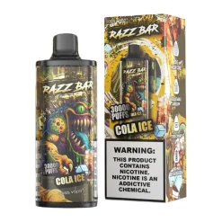 Razz Bar 30000 Puffs 2% 5% Nic Disposable Vape Wholesale Cola Ice