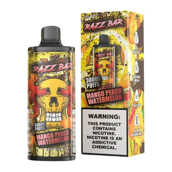 Razz Bar 30000 Puffs 2% 5% Nic Disposable Vape Wholesale Mango Peach Watermelon