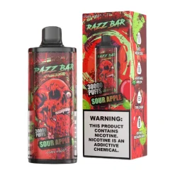 Razz Bar 30000 Puffs 2% 5% Nic Disposable Vape Wholesale Sour Apple