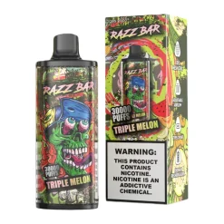 Razz Bar 30000 Puffs 2% 5% Nic Disposable Vape Wholesale Triple Melon