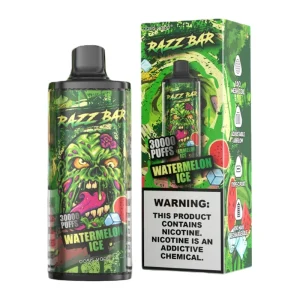 Razz Bar 30000 Puffs 2% 5% Nic Disposable Vape Wholesale Watermelon ICe