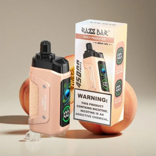Razz Bar 45000 Puffs Disposable Vape Wholesale Juicy Peach Ice