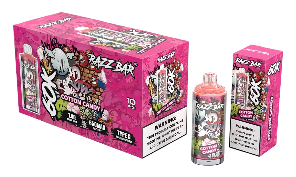 Razz Bar 60K Puffs 2% 5% Nicotine Disposable Vape Wholesale 1