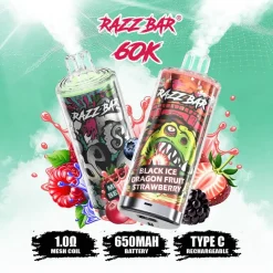 Razz Bar 60K Puffs 2% 5% Nicotine Disposable Vape Wholesale 4