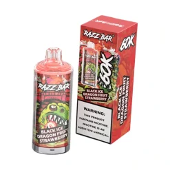 Razz Bar 60K Puffs 2% 5% Nicotine Disposable Vape Wholesale Black Lce Dragon Fruit Strawberry