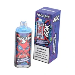 Razz Bar 60K Puffs 2% 5% Nicotine Disposable Vape Wholesale Blueberry Watermelon
