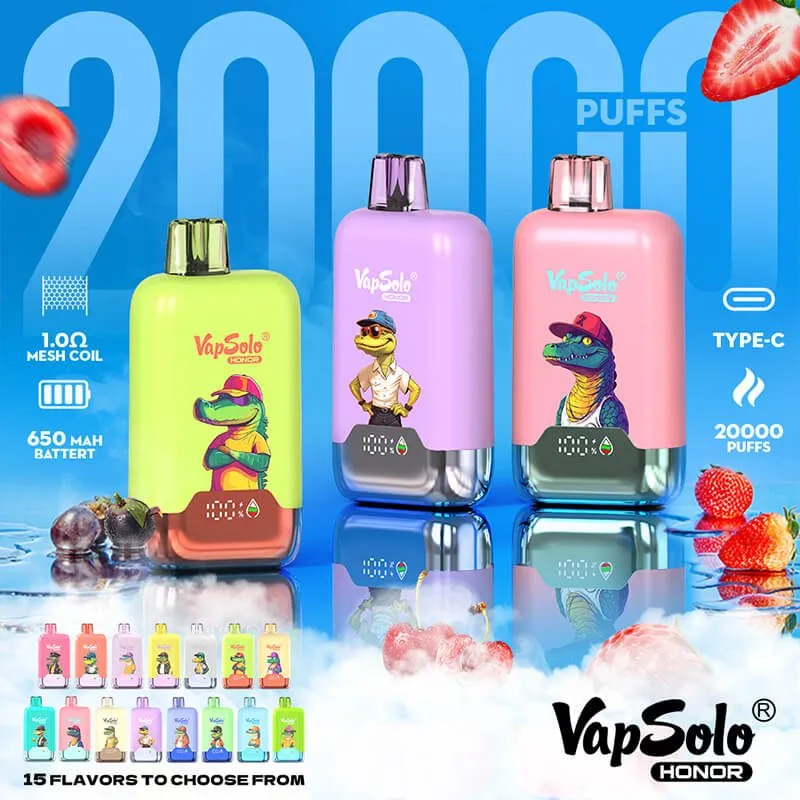 Vapsolo Honor 20000 Puffs Disposable Vape Wholesale EU Warehouse 1 Vapsolo Honor 20000 Puffs Disposable Vape Wholesale EU Warehouse 1