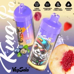 Vapsolo King Pro 40000 Puffs Disposable Vape Wholesale Peach Berry
