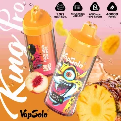 Vapsolo King Pro 40000 Puffs Disposable Vape Wholesale Peach Mango Pineapple