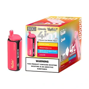 Vapsolo Quads 80000 Puffs 4in1 Disposable Vape Wholesale Lemon Lime Watermelon Ice Black Ice Dragon Fruit Strawberry Love66