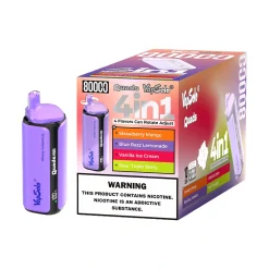 Vapsolo Quads 80000 Puffs 4in1 Disposable Vape Wholesale Strawberry Mango Blue Razz Lemonade Vanilla Ice Cream Sour Triple Berry