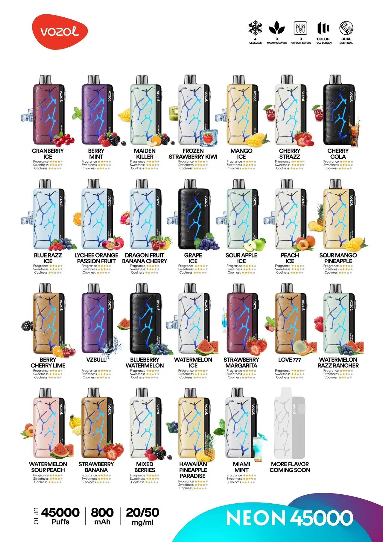 Vozol Neon 45K Puffs Disposable Vape Wholesale EU Warehouse 1 Vozol Neon 45K Puffs Disposable Vape Wholesale EU Warehouse 1