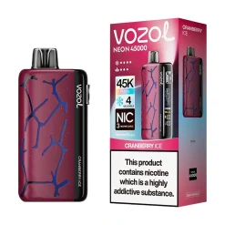 Vozol Neon 45K Puffs Disposable Vape Wholesale EU Warehouse Cranberry ice