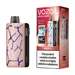 Vozol Neon 45K Puffs Disposable Vape Wholesale EU Warehouse Peach ice