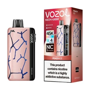 Vozol Neon 45K Puffs Disposable Vape Wholesale EU Warehouse Peach ice