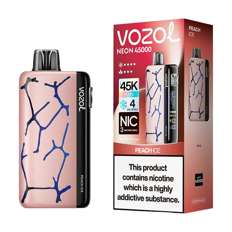 Vozol Neon 45K Puffs Disposable Vape Wholesale EU Warehouse Peach ice