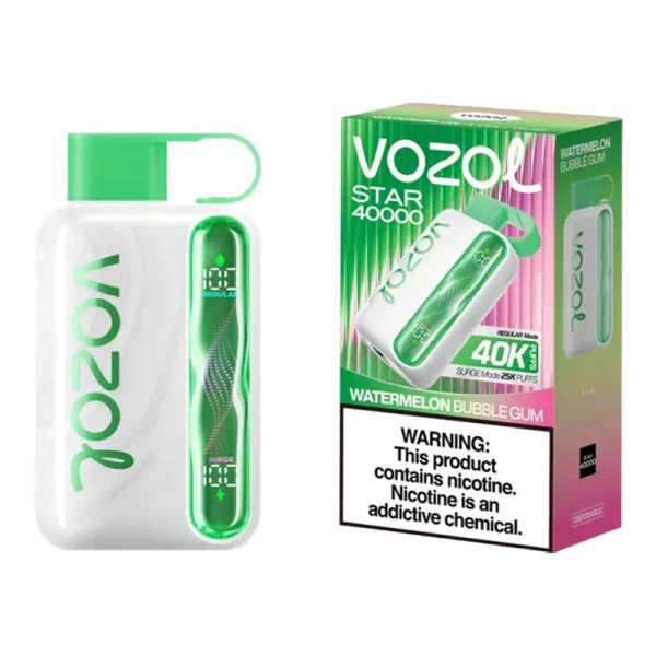 Vozol Star 40K Puffs Disposable Vape Wholesale EU Warehouse Watermelon Bubblegum