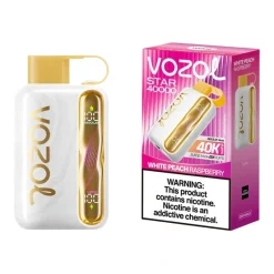Vozol Star 40K Puffs Disposable Vape Wholesale EU Warehouse White Peach Sourberry