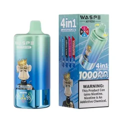 Waspe 4in1 100K Puffs 4 flavors Disposable Vape Wholesale Blueberry Ice & Black Knight & Strawberry Ice & Strawberry Watermelon