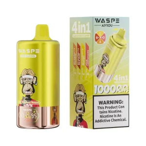 Waspe 4in1 100K Puffs 4 flavors Disposable Vape Wholesale Strawberry Banana & Strawberry Red bull & Strawberry Mango & Pink Lemonade