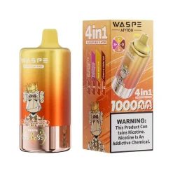 Waspe 4in1 100K Puffs 4 flavors Disposable Vape Wholesale Strawberry Red bull & Strawberry Watermelon Bubblegum & Red Bull Ice & Cherry Cola Ice