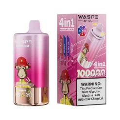 Waspe 4in1 100K Puffs 4 flavors Disposable Vape Wholesale Strawberry Watermelon & MR Blue & Grape Ice & Rainbow Candy