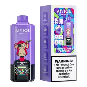 Waspe Aiviou 150K Puffs 6 in 1 Disposable Vape Wholesale Blueberry Ice & Strawberry Kiwi & Cherry Strawberry Ice