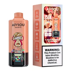 Waspe Aiviou 150K Puffs 6 in 1 Disposable Vape Wholesale Cherry Cola Ice & Strawberry Red Bull Ice & Watermelon Raspberry