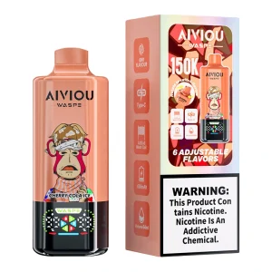 Waspe Aiviou 150K Puffs 6 in 1 Disposable Vape Wholesale Cherry Cola Ice & Strawberry Red Bull Ice & Watermelon Raspberry