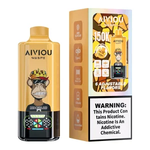 Waspe Aiviou 150K Puffs 6 in 1 Disposable Vape Wholesale Red Bull Ice & Raspberry Pomp & Sour Mango Strawberry