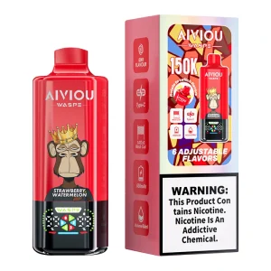 Waspe Aiviou 150K Puffs 6 in 1 Disposable Vape Wholesale Strawberry Watermelon & Juicy Peach Ice & Triple Berry Ice